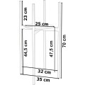 Stojan na květiny Torre 70 cm černý