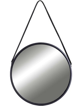 Závěsné kulaté zrcadlo Fanti 50 cm černé
