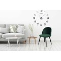 Nástěnné hodiny Diy Nepri 65 - 130 cm - stříbrné 3D