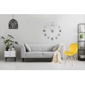 Nástěnné hodiny Diy Nepri 65 - 130 cm - stříbrné 3D
