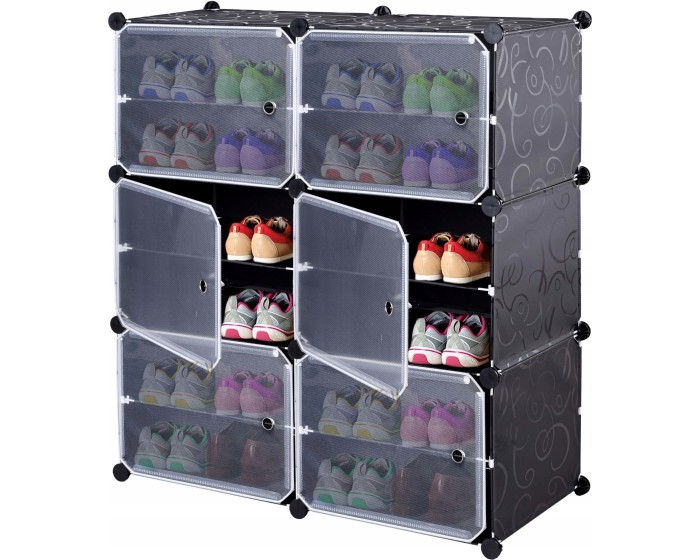 Modulární botník PETRA 88 cm černý