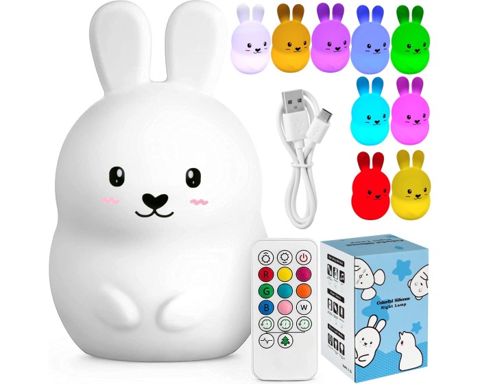 Dětská stolní LED lampa Mooni bílá