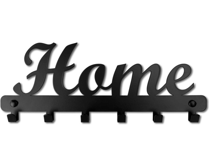 Nástěnný věšák HOME 40 cm černý