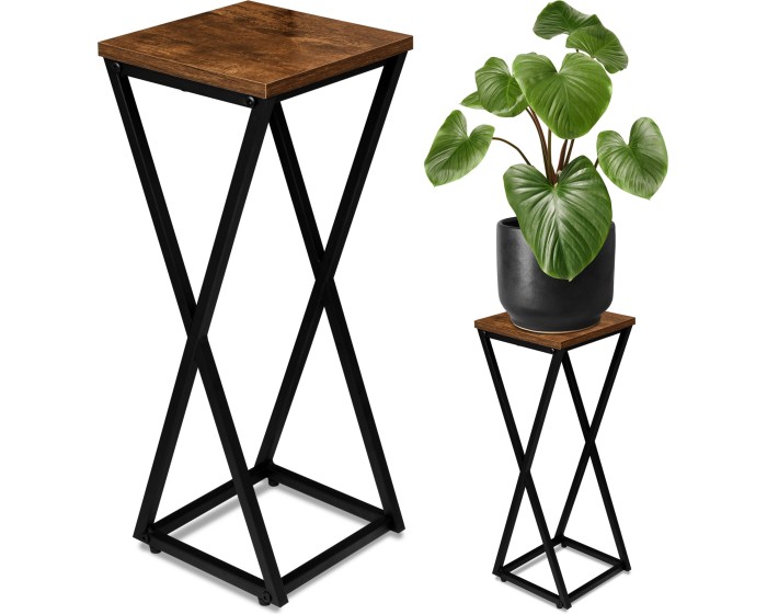 Stojan na květiny KONEL 62 cm hnědý/černý