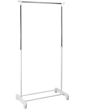 Pojízdný stojan na oděvy Ida 66 cm bílý