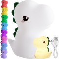 Dětská stolní LED lampa Dino bílá