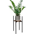 Stojan na květiny TORRE RUSTIC 60 cm hnědý/černý