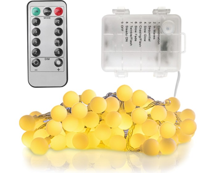 Vánoční LED světelný řetěz BUBBLE teplá bílá