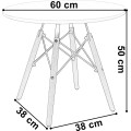 Konferenční stolek Paris 60 cm bílý