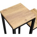 Stojan na květiny Munir černý/dub craft