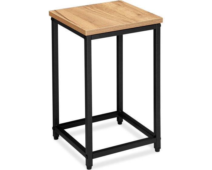 Květinový stojan Loft Arben 40 cm černý/dub Craft