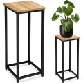 Květinový stojan Loft Arben 60 cm černý/dub Craft