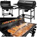 Zahradní gril na dřevěné uhlí BAREL se dvěma rošty černý