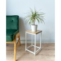 Květinový stojan Loft Arben 40 cm bílý/dub Craft