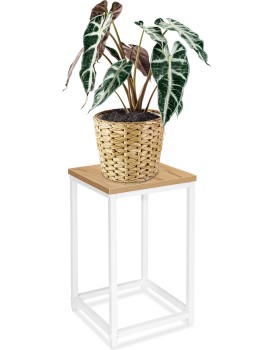 Květinový stojan Loft Arben 40 cm bílý/dub Craft