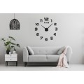 Nástěnné hodiny DIY NEPRI 65 - 130 cm - černé 3D