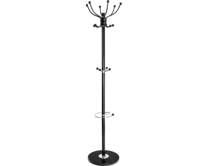 Předsíňový věšák Gowy 178 cm černý/mramor