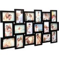 Fotorámeček MOKRA 87x45 cm 18 fotografií černý