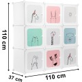 Dětský modulární regál Esla 110 cm bílý/barevný
