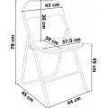 Sada cateringového nábytku FETA BLACK pro 6 osob černá