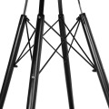 Kulatý jídelní stůl Paris Black 80 cm bílý mramor/černý