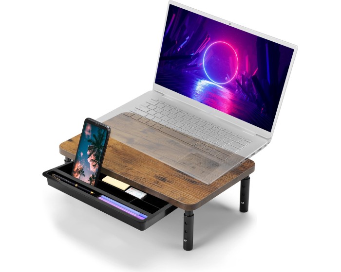 Stojan na monitor HAJNAN hnědý