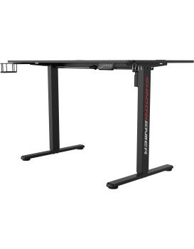 Výškově nastavitelný elektrický herní stůl SHADOW GAMER 1.0 120 cm černý