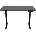 Výškově nastavitelný elektrický herní stůl SHADOW GAMER 1.0 120 cm černý