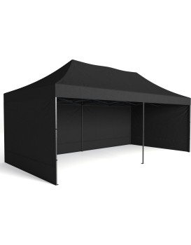 Výškově nastavitelný zahradní párty stan Epresso 3x6 m černý