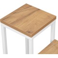 Květinový stojan Mogren bílý/dub craft