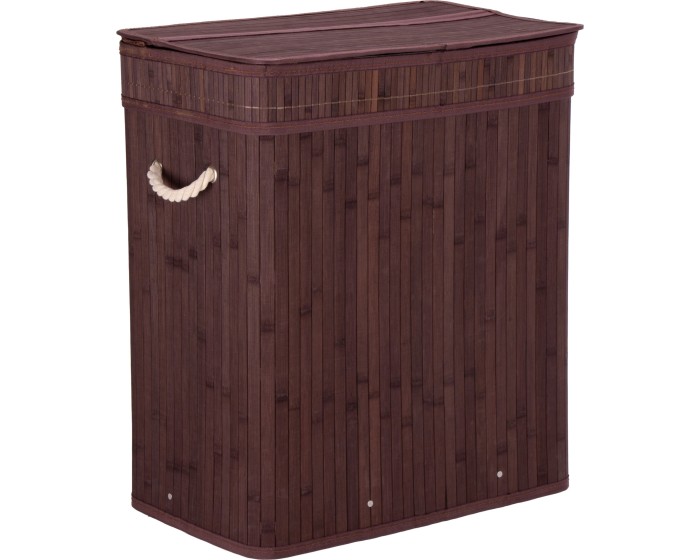 Bambusový koš na prádlo SOREN II 100 l wenge