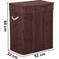Bambusový koš na prádlo SOREN II 100 l wenge