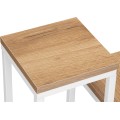 Stojan na květiny Munir bílý/dub craft