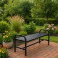 Zahradní lavička Sobo 124 cm černá