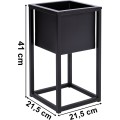 Květináč na stojanu CONCOVE 40 cm černý