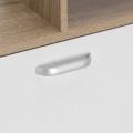Výklopný botník ZEFIR 90 cm bílý/dub sonoma