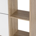 Výklopný botník ZEFIR 90 cm bílý/dub sonoma
