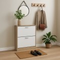 Výklopný botník ZEFIR 82 cm bílý/dub sonomva