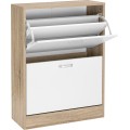 Výklopný botník ZEFIR 82 cm bílý/dub sonomva