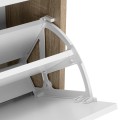 Výklopný botník ZEFIR 82 cm bílý/dub sonomva