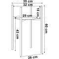 Stojan na květiny Torre 60 cm černý