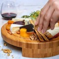 Servírovací bambusové prkénko na sýry s příslušenstvím ANDRA 25 cm natural