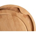 Servírovací bambusové prkénko na sýry s příslušenstvím ANDRA 25 cm natural