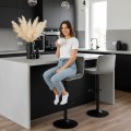Barová židle ARAKO II samet šedá
