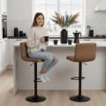 Barová židle ARAKO BLACK hnědá