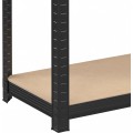 Dílenský regál SUSAA 4 police 205x120x45 cm černý