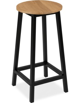 Barová židle FLINT modern oak/černá