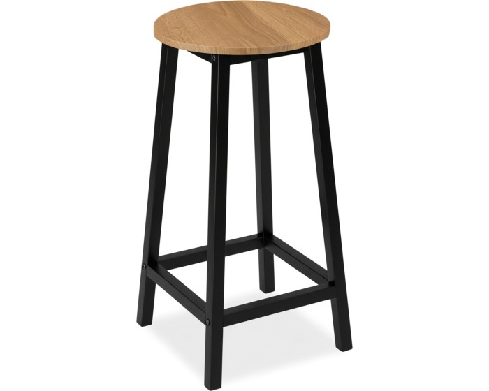Barová židle FLINT modern oak/černá