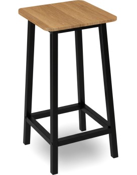 Barová židle KENT modern oak/černá