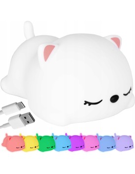 Dětská stolní LED lampa Kitty bílá